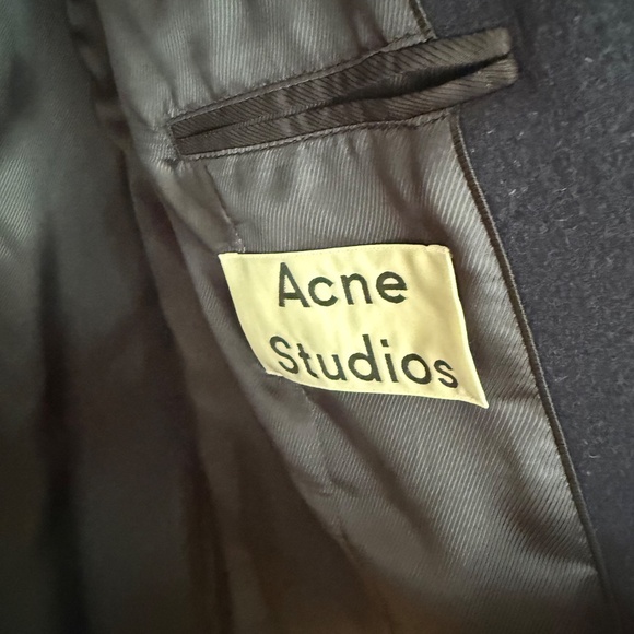 Navy Blue Men's Topcoat from Acne Studios - size EUR 50 (US size 40) - Picture 4 of 6